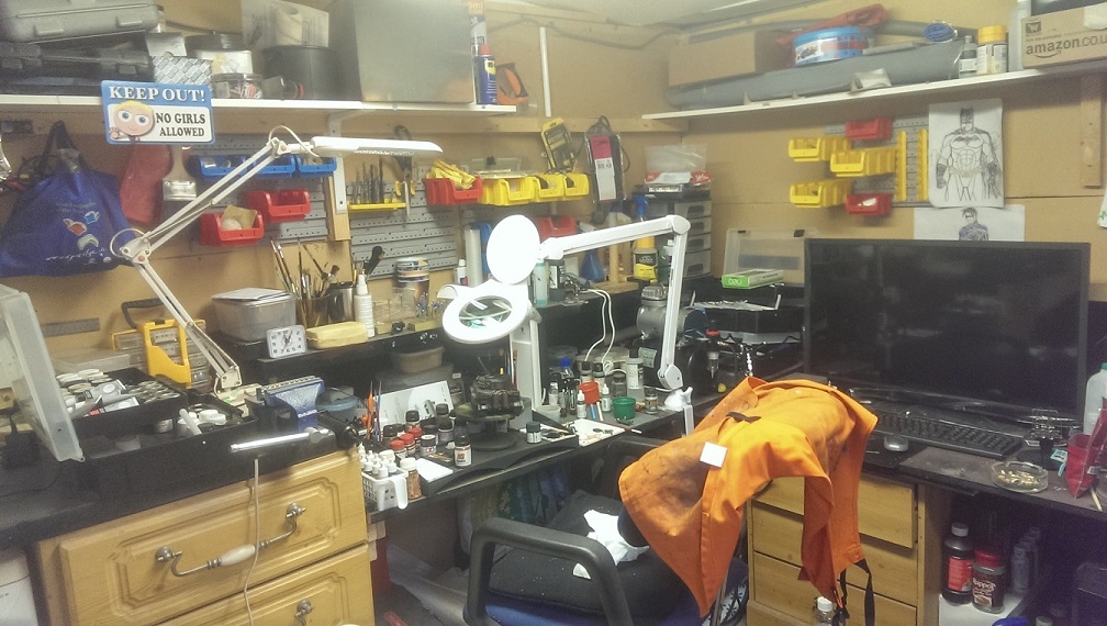 As you can see it's a bit of a mess, this is where my son and i do all the damage lol