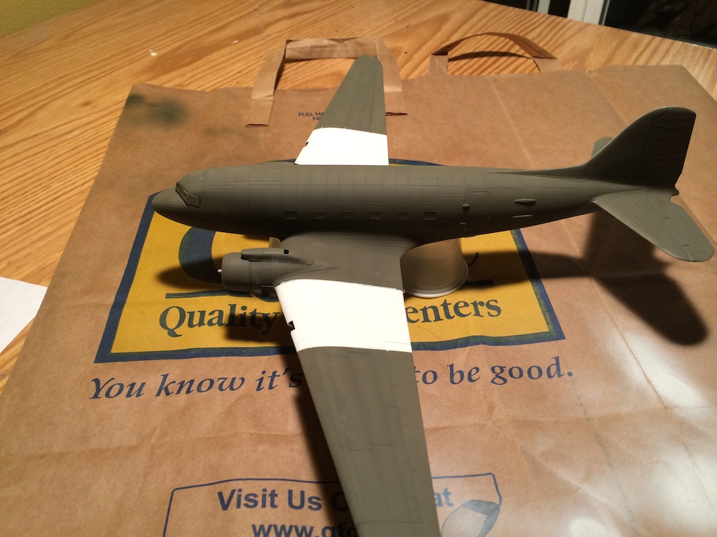 Upper wing surfaces ready for the black