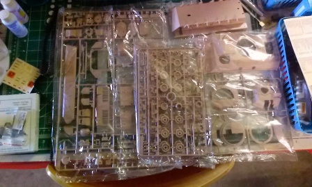 I removed the parts from the box...